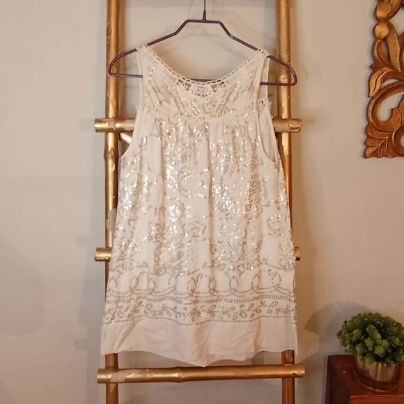 Macrame Sequin Boho Top - Picture 10 of 15